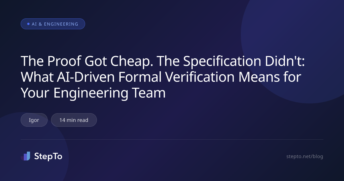 AI Formal Verification in 2026: A Team Guide | StepTo