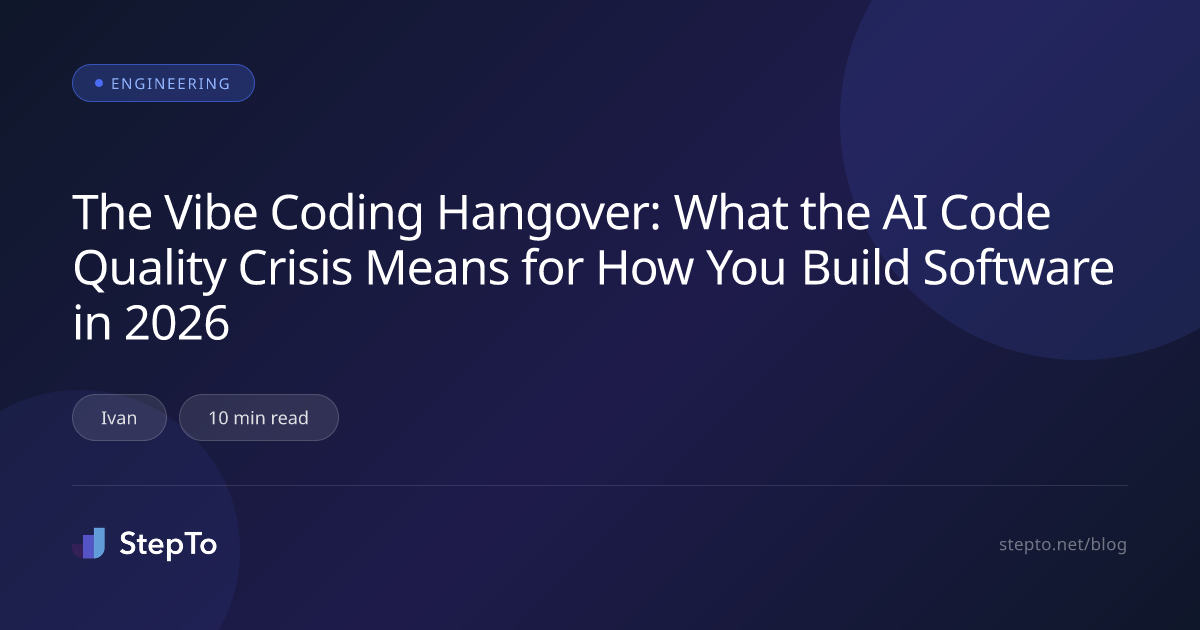 The Vibe Coding AI Code Quality Crisis | StepTo